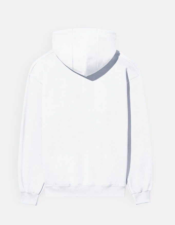 White plain UNISEX HOODIE
