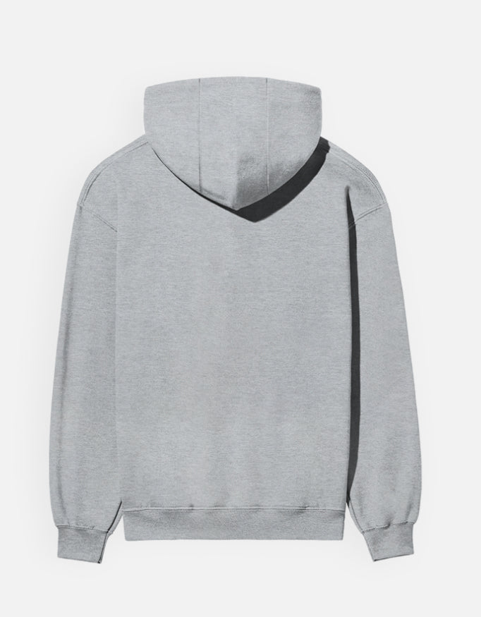 Grey Plain Unisex Hoodie